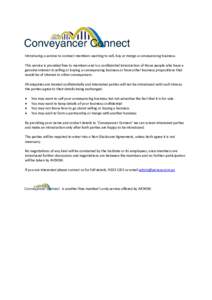 Microsoft Word - Conveyancer Connect.docx