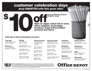 customer celebration days shop SMARTER with this great offer! 10  off