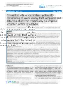 Prescription rate of medications potentially contributing to lower urinary tract symptoms and detection of adverse reactions by prescription sequence symmetry analysis