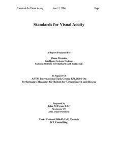 Standards for Visual Acuity  June 15, 2006