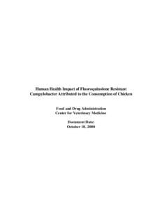 Human Health Impact of Fluoroquinolone Resistant