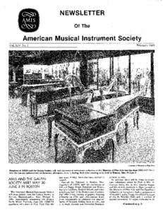 NEWSLETTER Of The American Musical Instrument Society February 1985