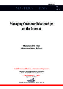2005:02 PB  MASTER’S THESIS Managing Customer Relationships on the Internet