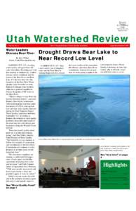 Utah State University / Bear River / Malad River / Jordan River / Watershed management / Salt Lake City / Bear Lake / Wasatch Range / Index of Utah-related articles / Geography of the United States / Utah / Wasatch Front