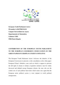 CONTRIBUTION OF THE EUROPEAN YOUTH PARLIAMENT TO THE EUROPEAN COMMISSION CONSULTATION ON THE WHITE PAPER OF EUROPEAN CITIZEN’S