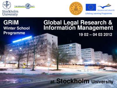 GRiM Winter School Programme Global Legal Research & Information Management
