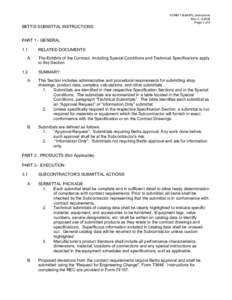 FORMPIL Instructions Rev 0, Page 1 of 6 BETTIS SUBMITTAL INSTRUCTIONS PART 1 - GENERAL