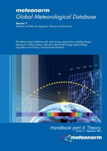 Handbook part II: Theory Version[removed]September 2014 Meteonorm  Contents