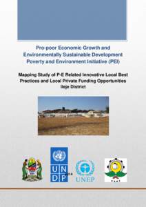 Pro-poor Economic Growth and Environmentally Sustainable Development Poverty and Environment Initiative (PEI) Mapping Study of P-E Related Innovative Local Best Practices and Local Private Funding Opportunities Ileje Dis