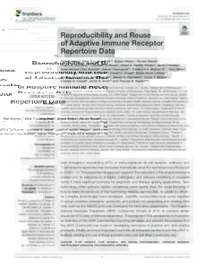 Reproducibility and Reuse of Adaptive Immune Receptor Repertoire Data