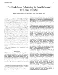 TNETFeedback-based Scheduling for Load-balanced Two-stage Switches