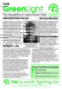 Leeds  GreenLight The Newsletter of Leeds Green Party  Spring 2012
