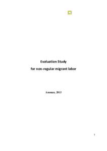 Evaluation Study for non-regular migrant labor Amman, 