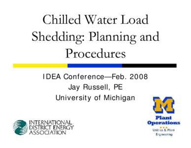 Chilled Water Load Shedding: Planning and Procedures