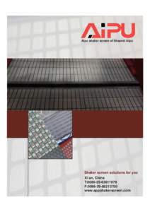 AiPu shaker screen brochure