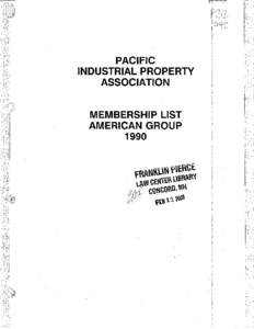 PACIFIC INDUSTRIAL PROPERTY ASSOCIATION MEMBERSHIP LIST AMERICAN GROUP