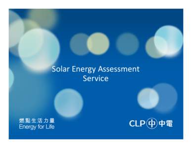 Solar Energy Assessment Service Content • •