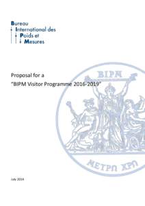 Proposal for a “BIPM Visitor Programme” July 2014  2