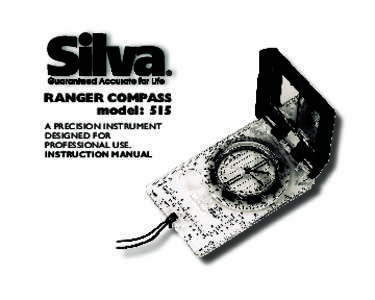 RANGER COMPASS model: 515 A PRECISION INSTRUMENT DESIGNED FOR PROFESSIONAL USE. INSTRUCTION MANUAL