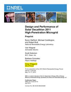 Design and Performance of Solar Decathlon 2011 High-Penetration Microgrid: Preprint