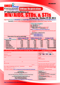 STD-AIDS[removed]Offline Registration 2nd International Conference on