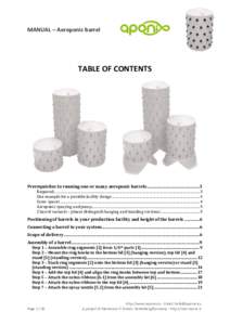 MANUAL	–	Aeroponic	barrel	  TABLE	OF	CONTENTS 