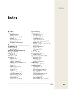index  Index c-clicking, 6 .Mac accounts
