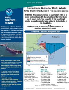 Compliance Guide for Right Whale Ship Strike Reduction Rule