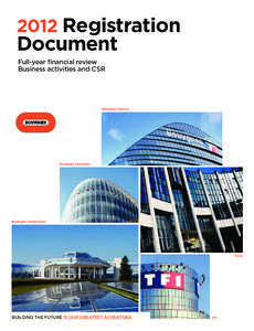 2012 Registration  Document Full-year financial review Business activities and CSR