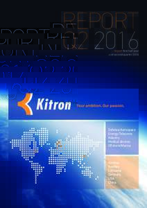 REPORT  Q2 2016 Report first half year and second quarter 2016