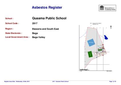 Asbestos Register School : Quaama Public School  School Code :