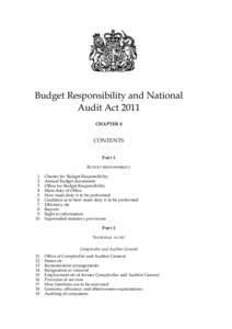 Budget Responsibility and National Audit Act 2011 CHAPTER 4 CONTENTS PART 1