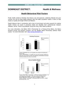 MAINE CDC – December[removed]DOWNEAST DISTRICT: Health & Wellness