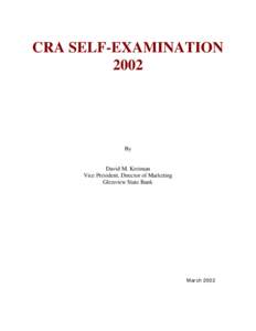 CRA SELF-EXAMINATION 2002 By  David M. Kreiman