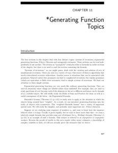 CHAPTER 11  *Generating Function