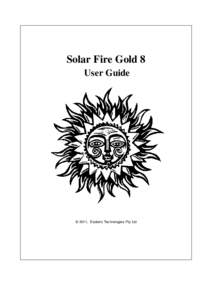 Solar Fire Gold 8 User Guide © 2011, Esoteric Technologies Pty Ltd  Contents