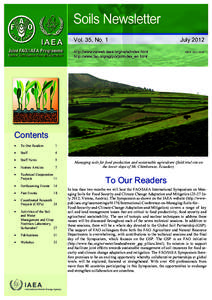 Vol. 35, No. 1 http://www-naweb.iaea.org/nafa/index.html http://www.fao.org/ag/portal/index_en.html July 2012 ISSN[removed]