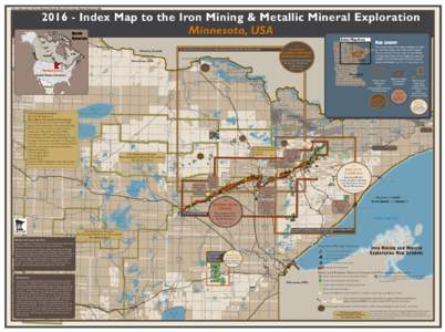 Index map to the Iron Mining & Metallic Mineral Exploration Mapset: Minnesota, USAIndex Map to the Iron Mining & Metallic Mineral Exploration Minnesota, USA  310