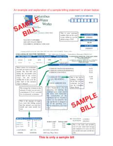 An example and explanation of a sample billing statement is shown below:  E L P M