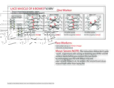 LACE MASCLE OF 8 BOWES*-COne Worker *Based on Naomi Speiser interpretation - original