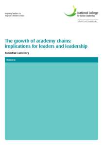 The growth of academy chains