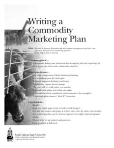 Writing a Commodity Marketing Plan
