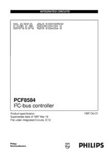 INTEGRATED CIRCUITS  DATA SHEET PCF8584 I2C-bus controller