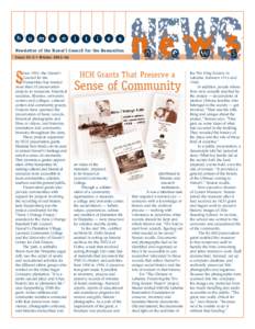 NEWS  h uman iti e s nn ee ww ss Newsletter of the Hawai‘i Council for the Humanities Issue 03-2 • Winter 2003–04