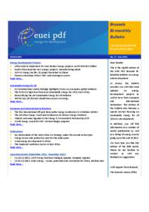 Brussels Bi-monthly Bulletin A service by the EUEI PDF Brussels Liaison Office HEADLINES