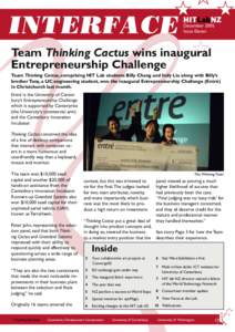 December 2005 Issue Eleven Team Thinking Cactus wins inaugural Entrepreneurship Challenge