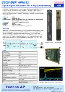 32CH-DSP APN532  MADE IN JAPAN Digital Signal Processor for γ-ray Spectroscopy