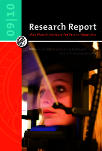 09|10  Research Report Max Planck Institute for Psycholinguistics  09|10