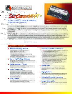 SunSaverMPPT SOLAR CONTROLLER WITH MAXIMUM POWER POINT TRACKING TM 15 Amps at