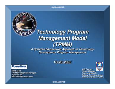 Microsoft PowerPoint - 2 TPMM Brief for NDIA[removed]final2.ppt